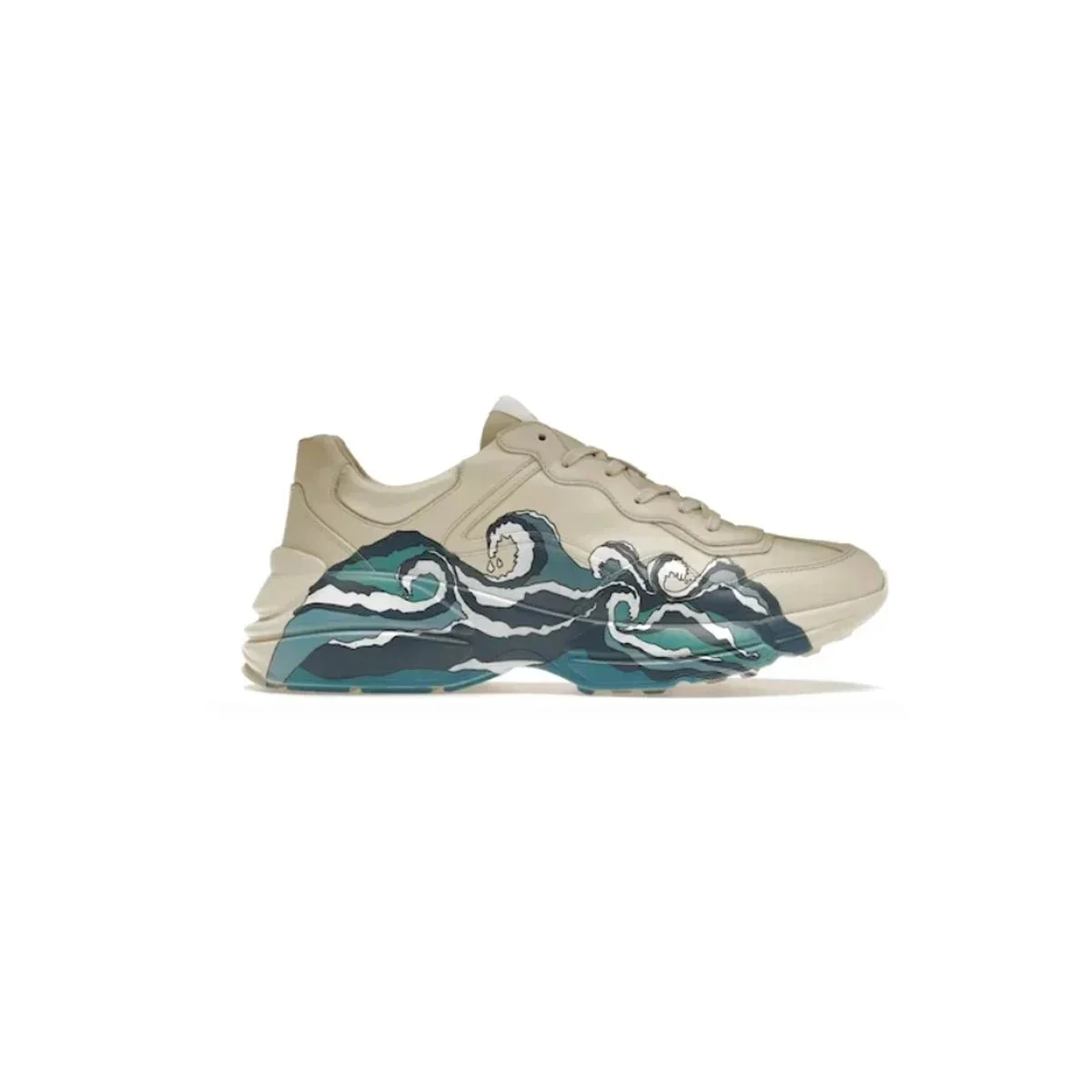 Gucci Gucci Rhyton Wave Print Sneakers Beige Beige - 1