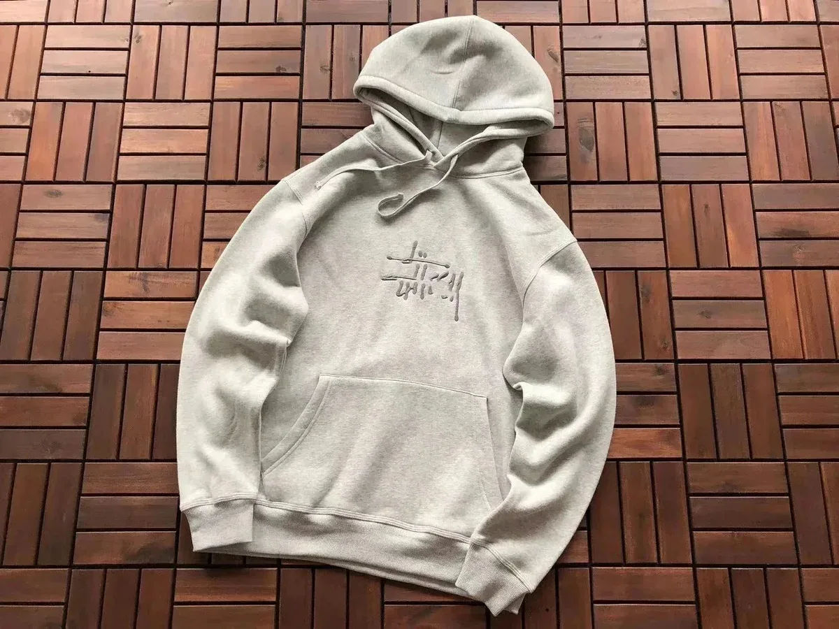A Bathing Ape A Bathing Ape Grey Hoodie with Embroidered Logo Grey - 1