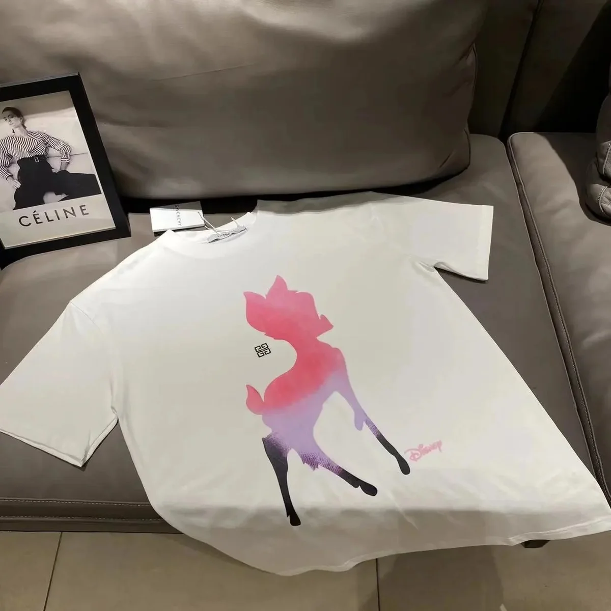 Givenchy Givenchy Bambi Print White T-Shirt White - 1