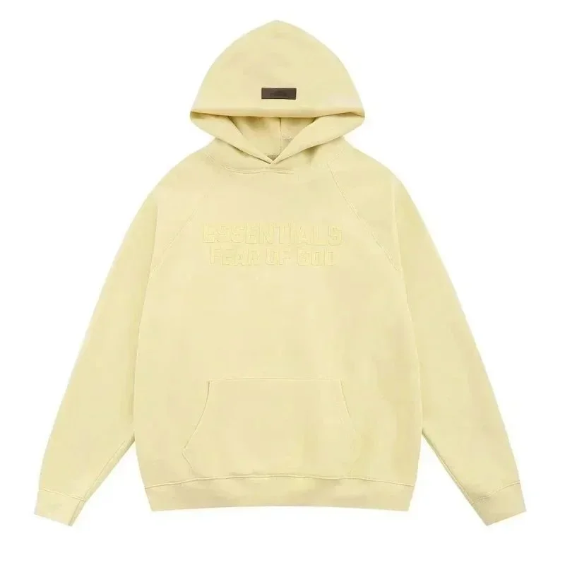 Fear of God Fear of God Essentials Yellow Embossed Hoodie Yellow - 1
