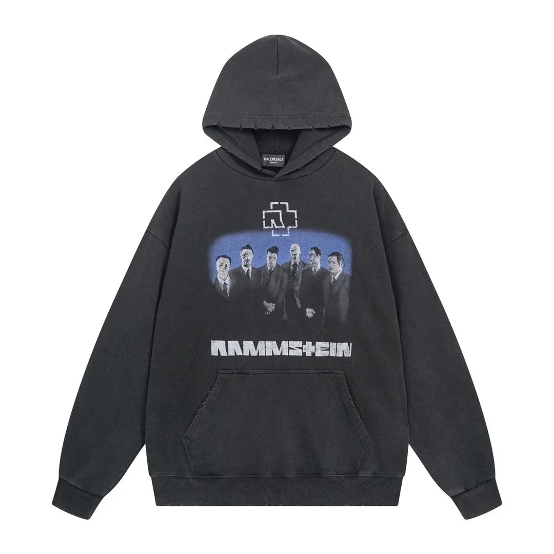 Balenciaga Balenciaga Rammstein Black Hoodie Black - 1