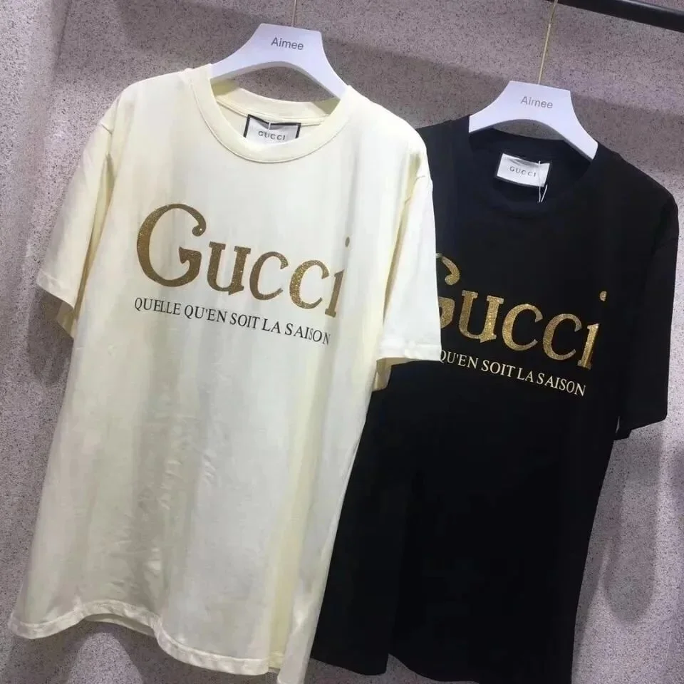 Gucci Gucci Oversized Logo T-Shirt Cream/Black Black - 1