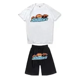 Trapstar Trapstar Shooters White T-Shirt & Black Shorts Set White - 1