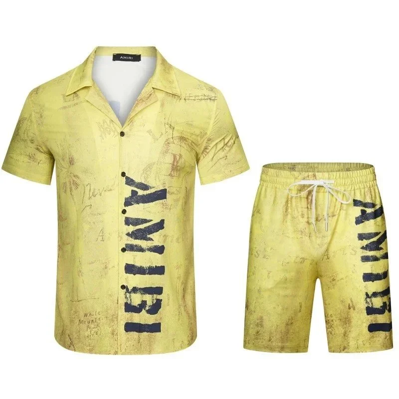 Amiri Amiri Yellow 'AMIRI' Print Set Yellow - 1