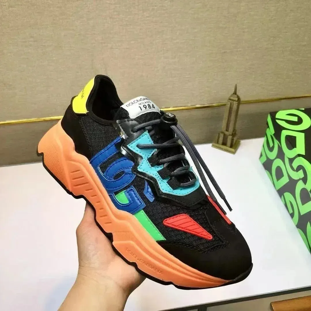 Dolce & Gabbana Dolce & Gabbana DG Logo Sneakers Black Orange Black - 1