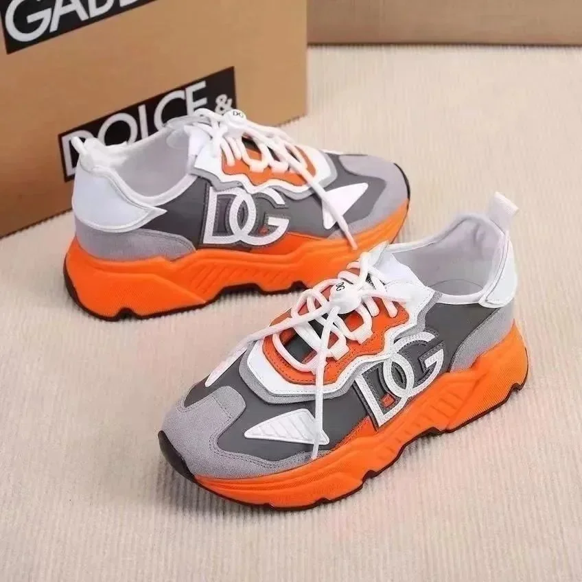 Dolce & Gabbana Dolce & Gabbana DG Logo Sneakers Orange/White/Grey Orange - 1