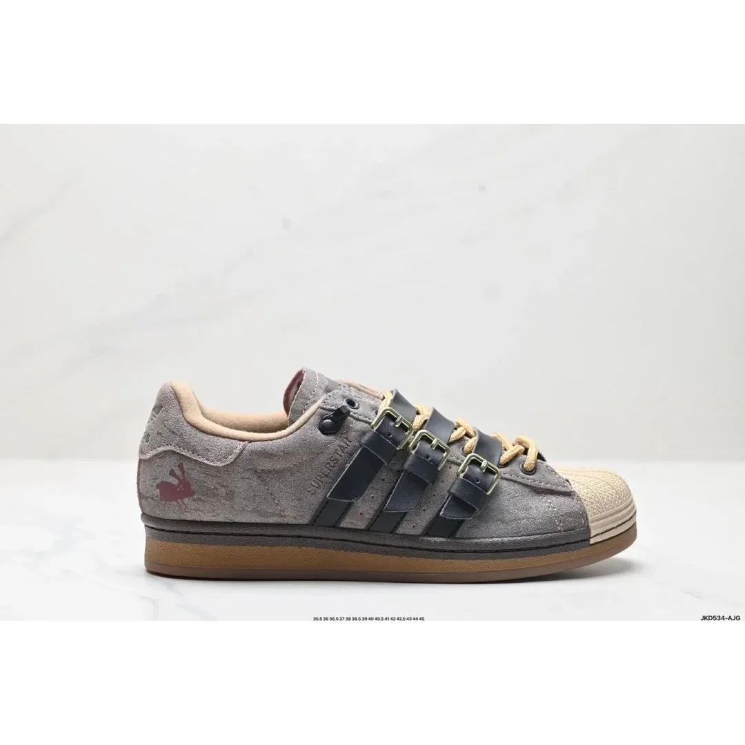 Adidas Adidas Superstar Grey Leather Sneakers Grey - 1