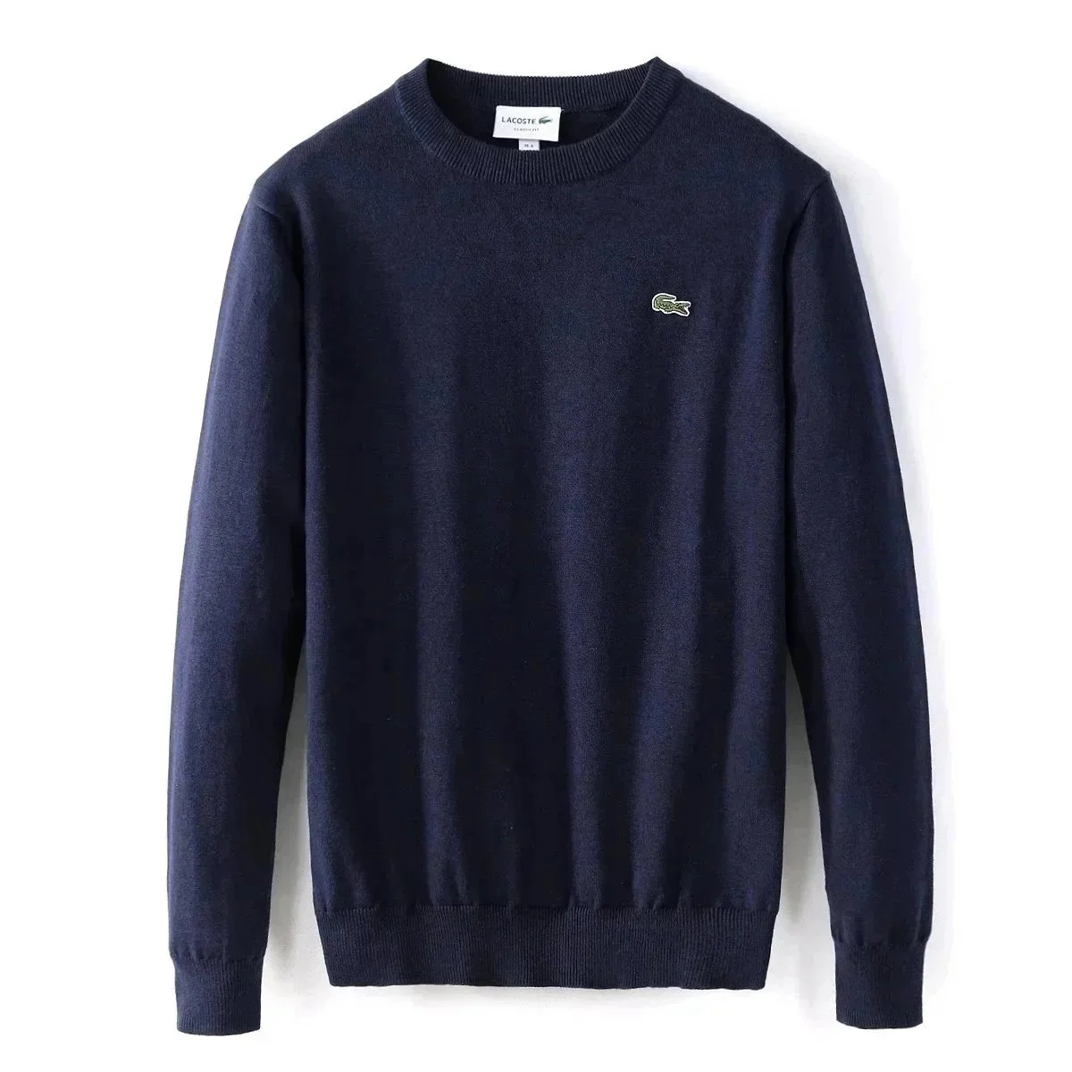 Lacoste Lacoste Navy Cotton Sweater with Crocodile Logo Navy - 1
