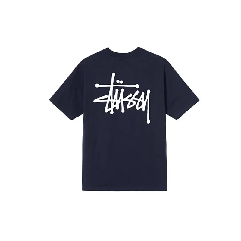 Stussy Stussy Classic Logo Navy T-Shirt Navy - 1