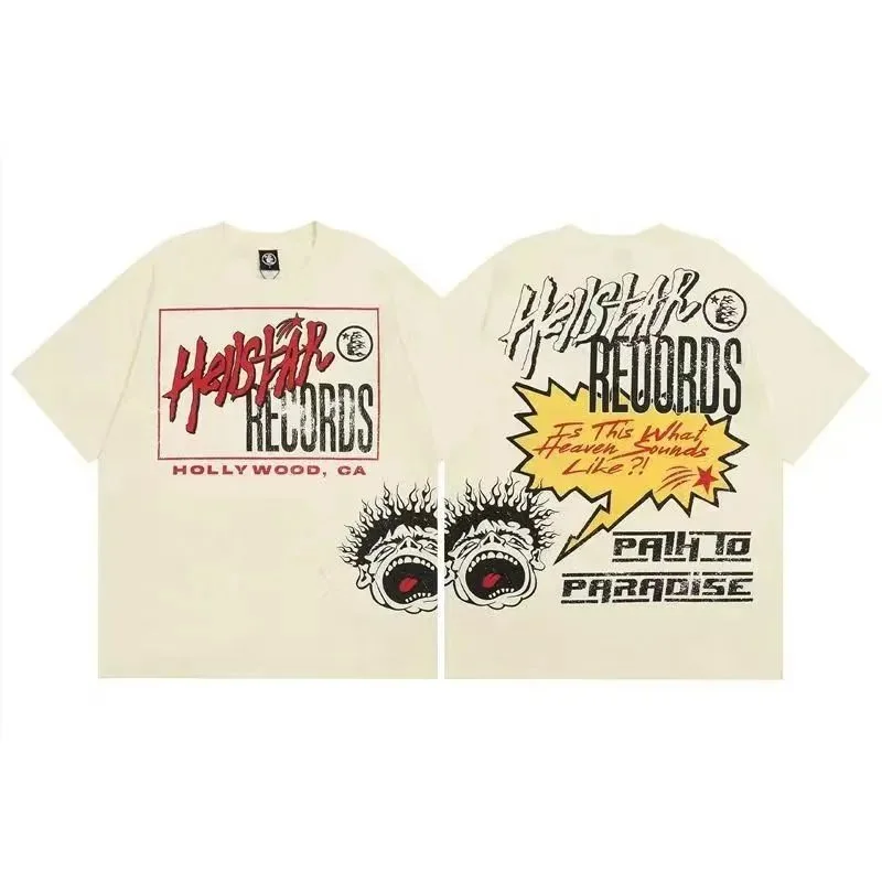 Hellstar Hellstar Studios 'Hollywood Records' T-Shirt Cream - 1