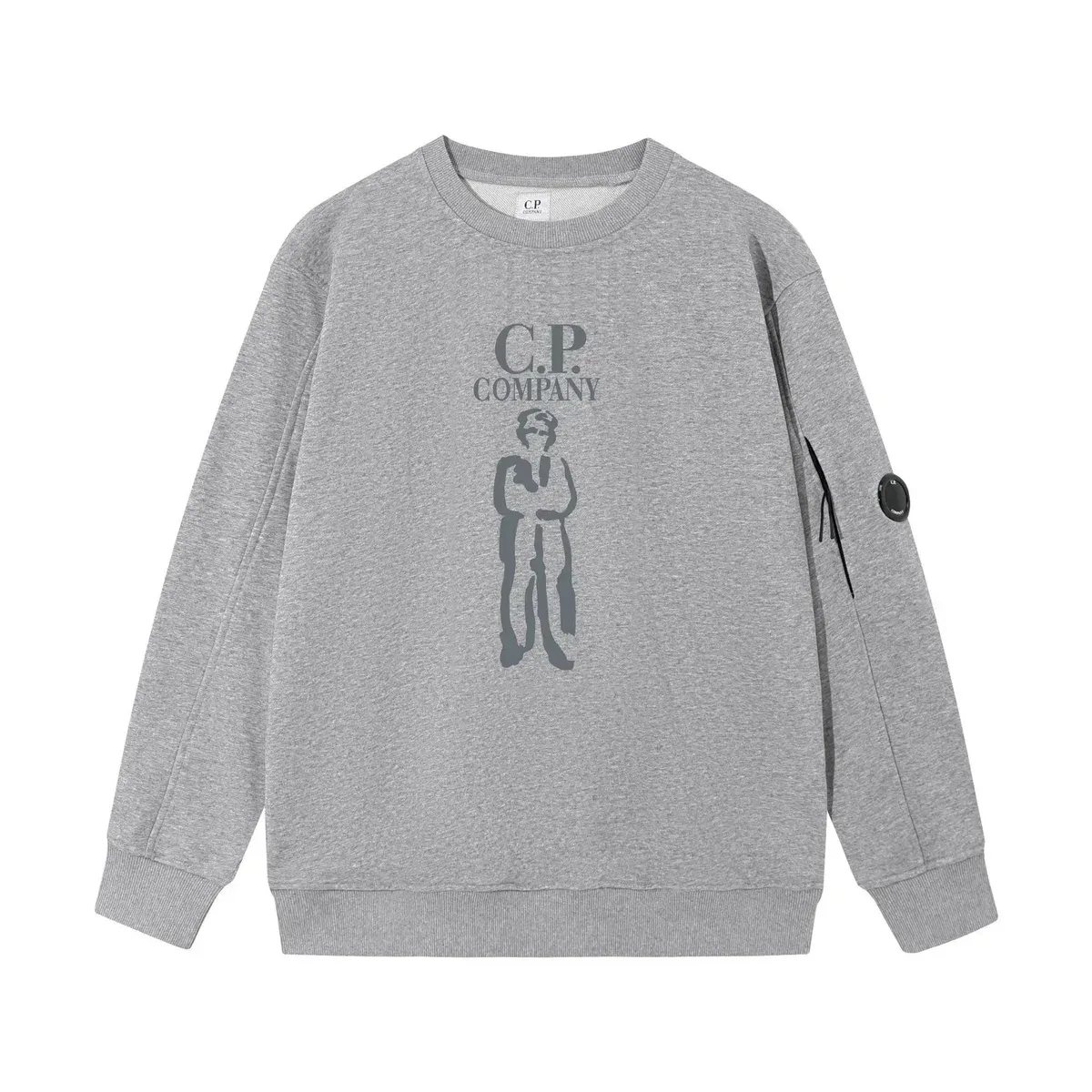 CP Company C.P. Company Goggle Grey Graphic Sweatshirt Grey - 1