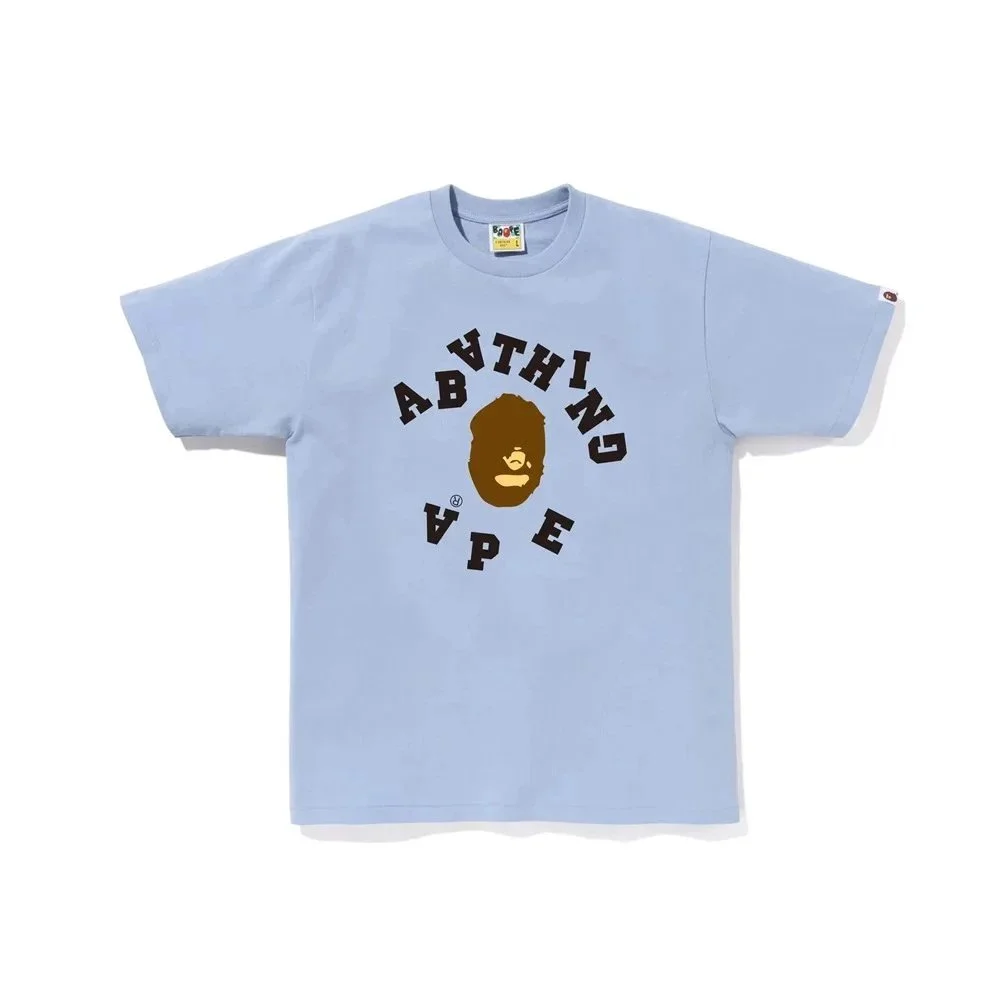 A Bathing Ape A Bathing Ape College Logo T-Shirt Light Blue Blue - 1