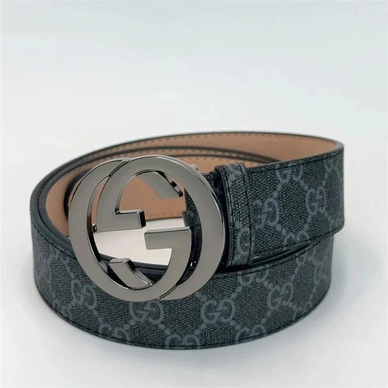 Gucci Gucci GG Monogram Belt Black Leather Black - 1