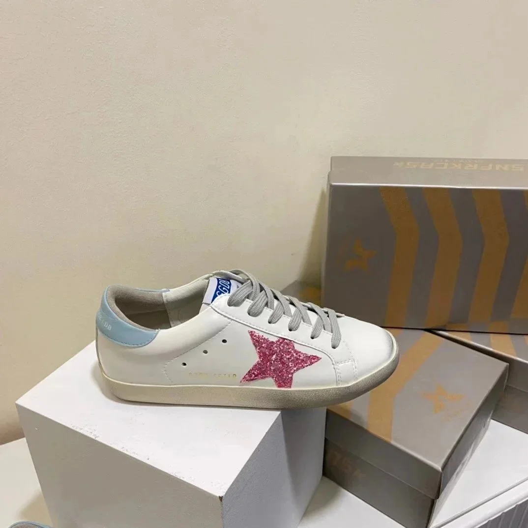 Golden Goose Golden Goose Super-Star White Pink Star Sneakers White - 1