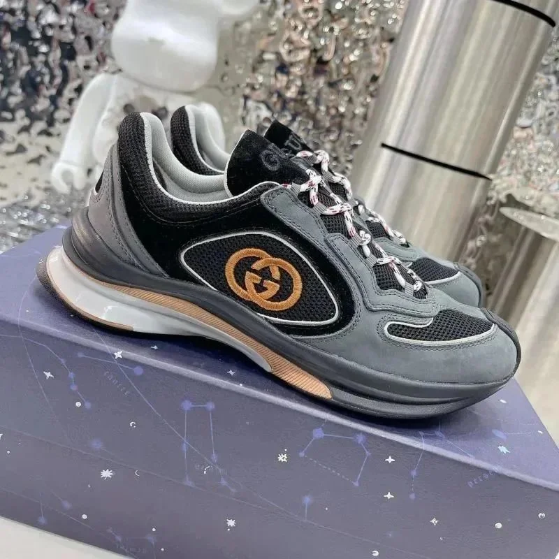 Gucci Gucci GG Marmont Black & Grey Sneakers Black - 1