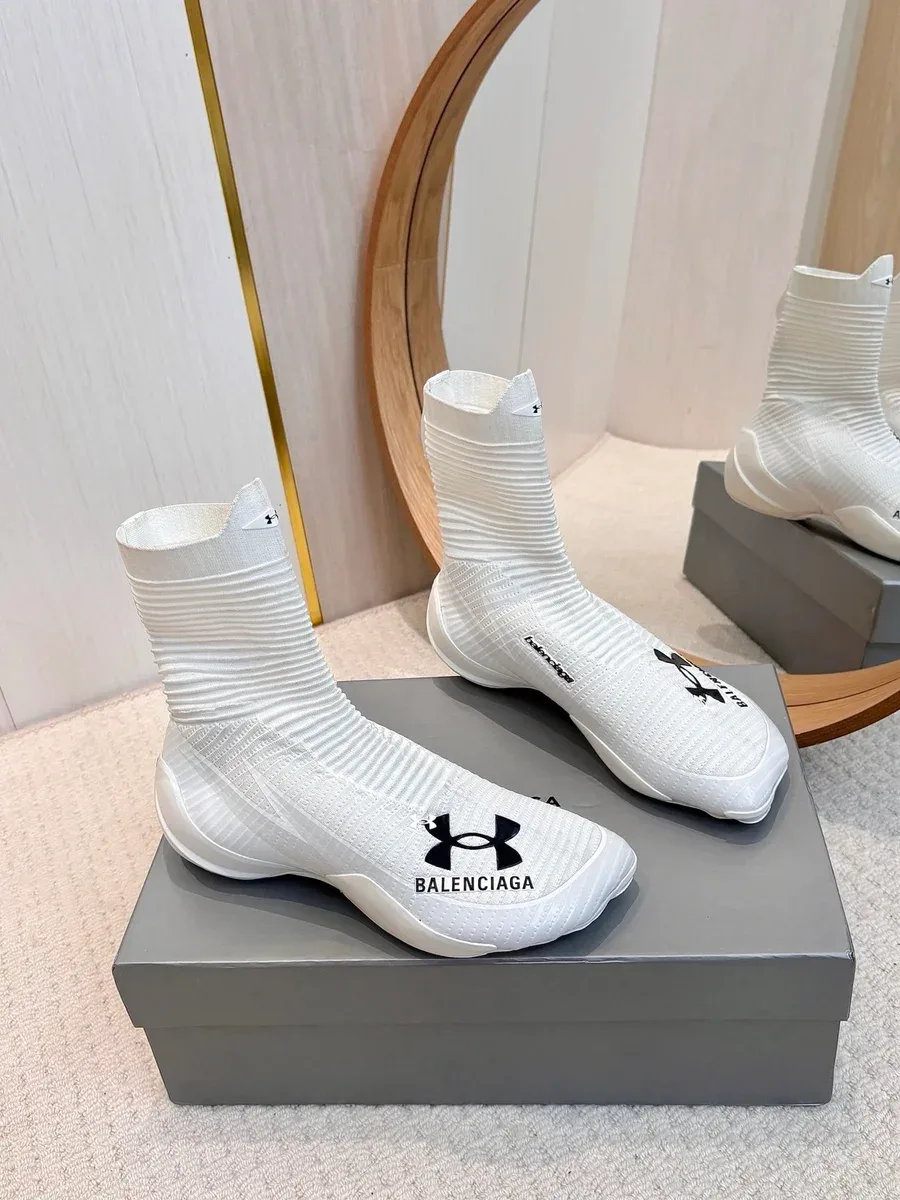 Balenciaga Balenciaga Under Armour White Sock Sneakers White - 1