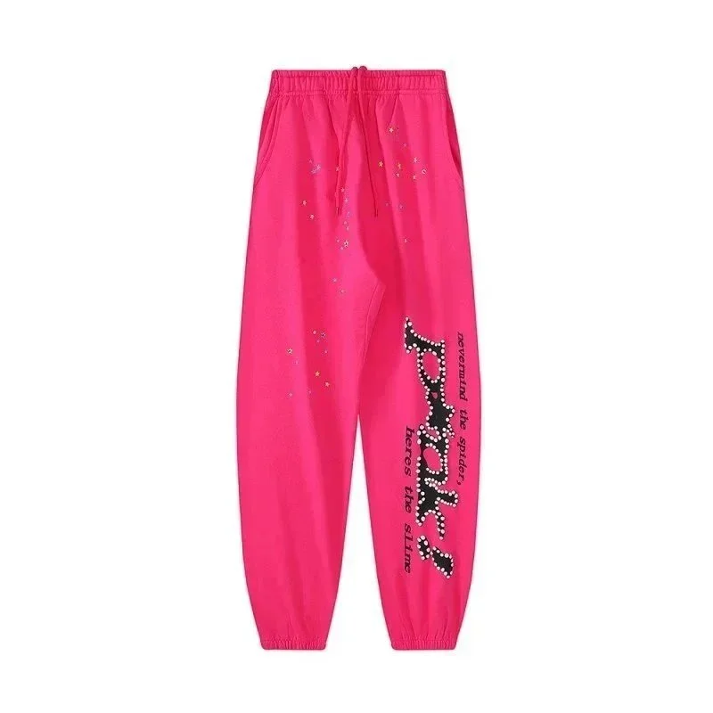 Other Unisex Pink Embellished Sweatpants Pink - 1