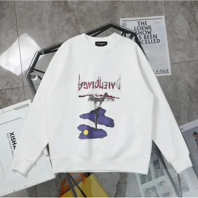 Balenciaga Balenciaga White Graphic Print Sweatshirt White - 1