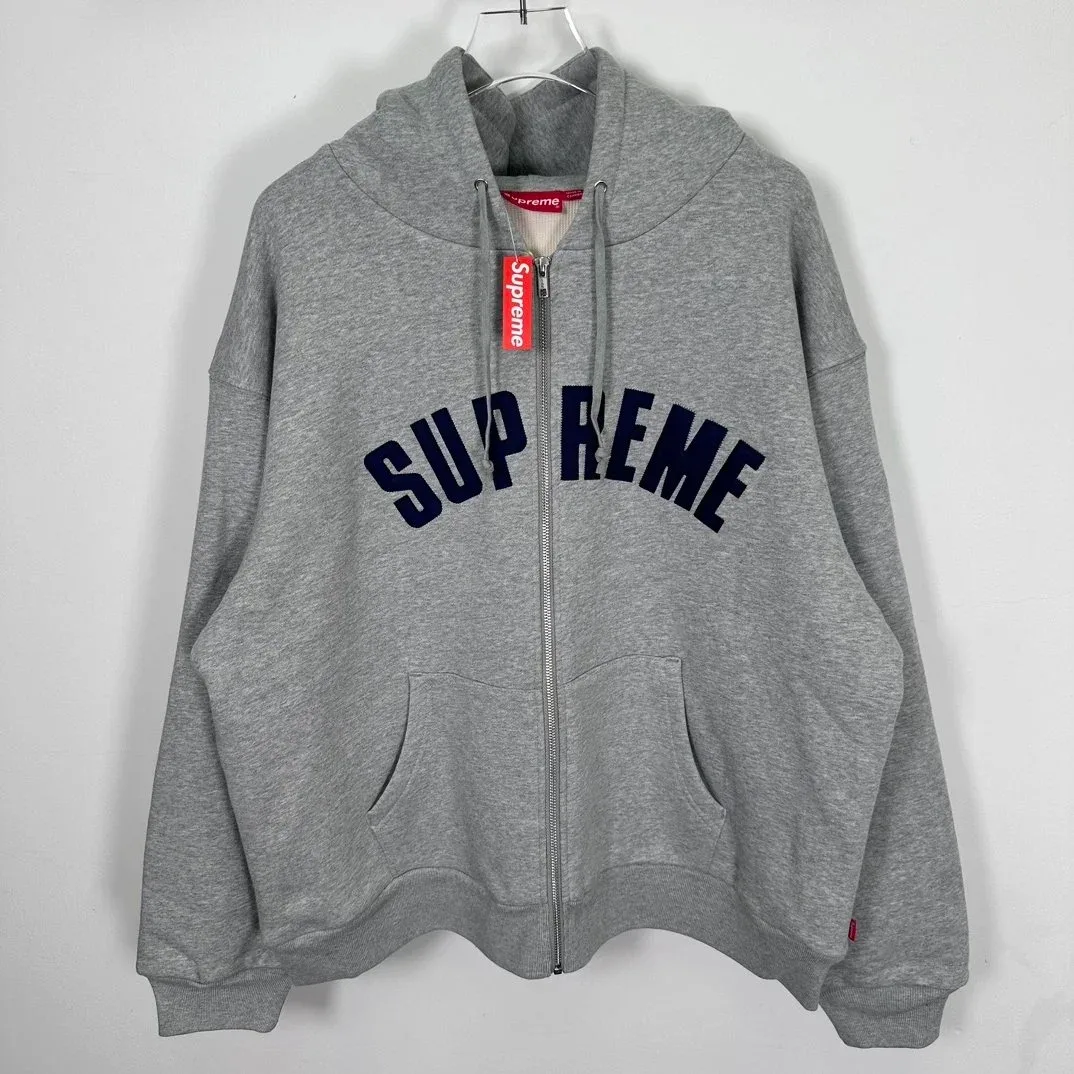 Supreme Supreme Zip-Up Hoodie Grey Grey - 1