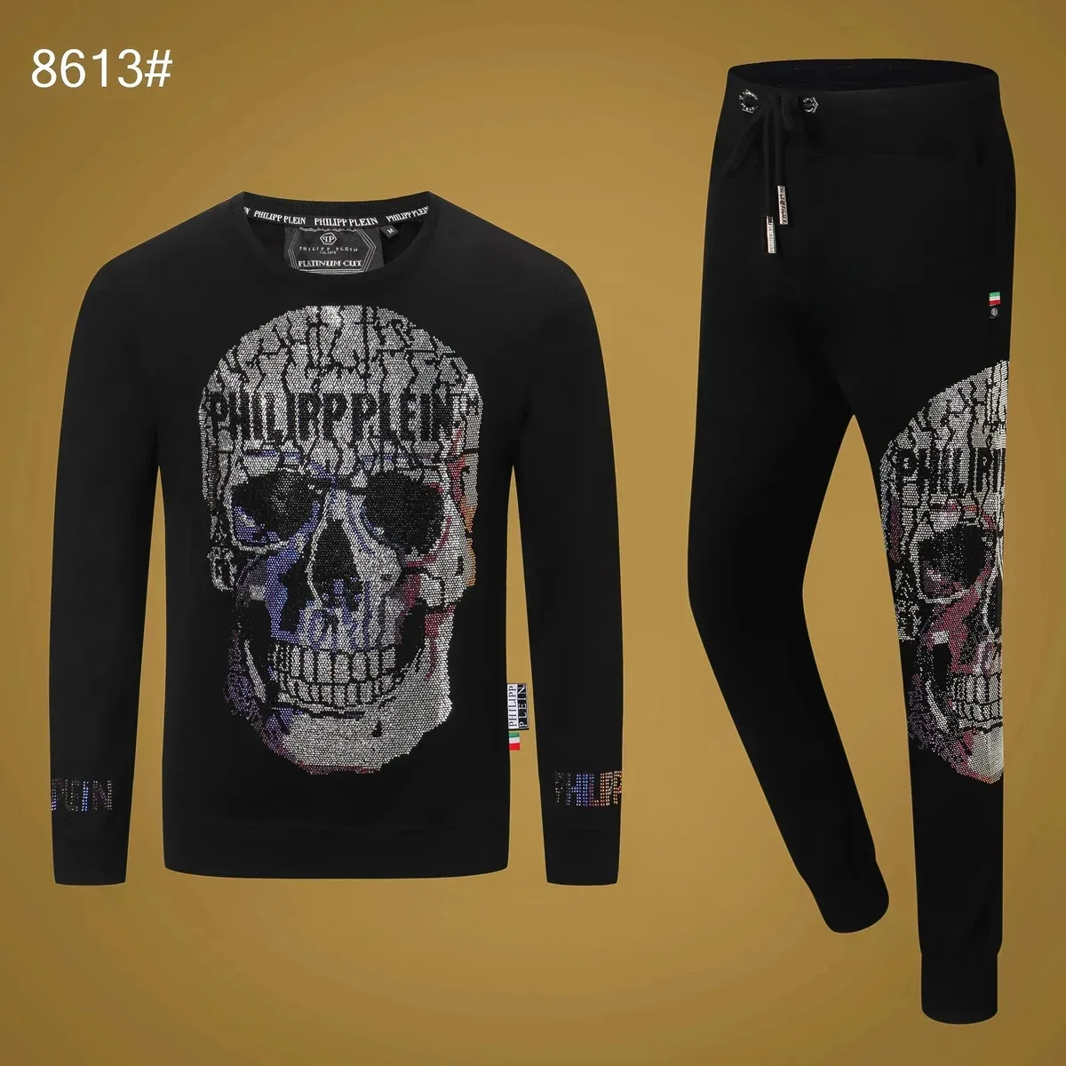 Philipp Plein Philipp Plein Skull Print Tracksuit Set Black Black - 1