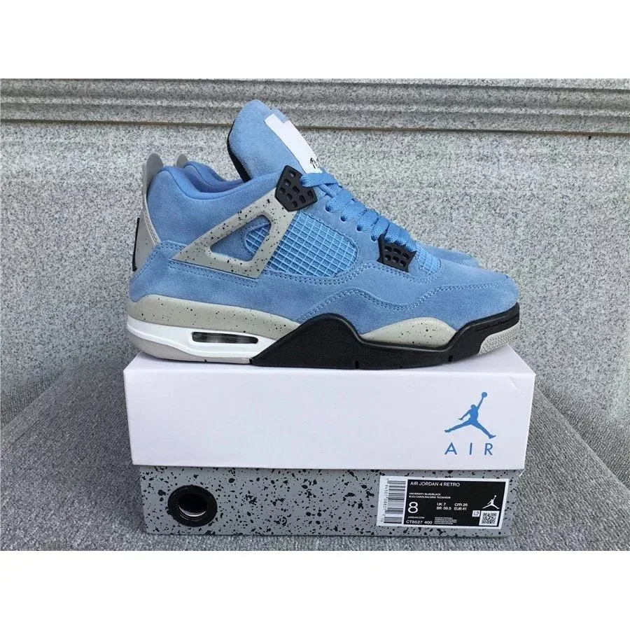 Jordan Nike Air Jordan 4 Retro University Blue Sneakers Blue - 1