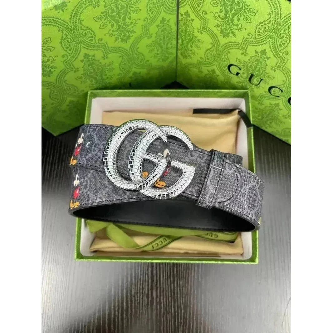 Gucci Gucci GG Marmont Mickey Mouse Belt Black Black - 1