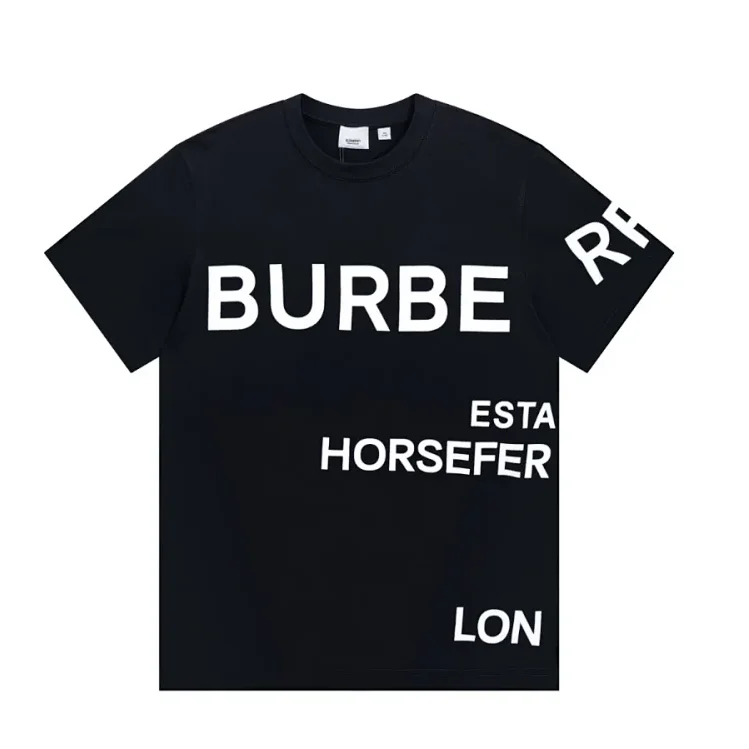 Burberry Burberry Horsefer London Black T-Shirt Black - 1
