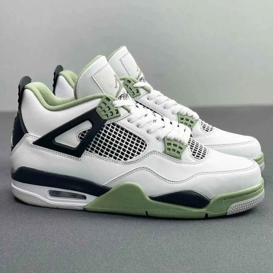 Jordan Nike Air Jordan 4 Oil Green Sneakers Green - 1