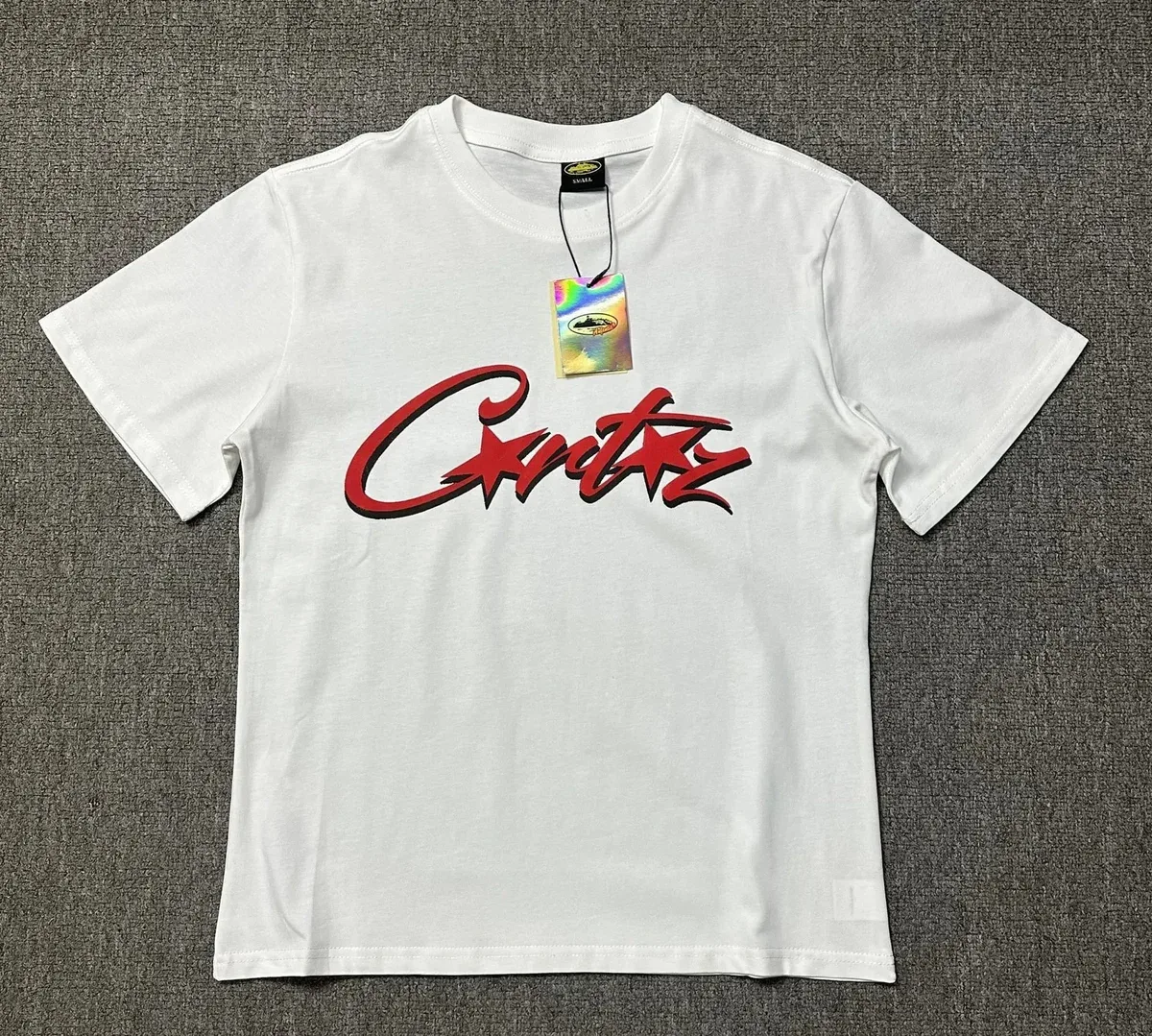 Corteiz Corteiz RTW White T-Shirt with Red Logo White - 1