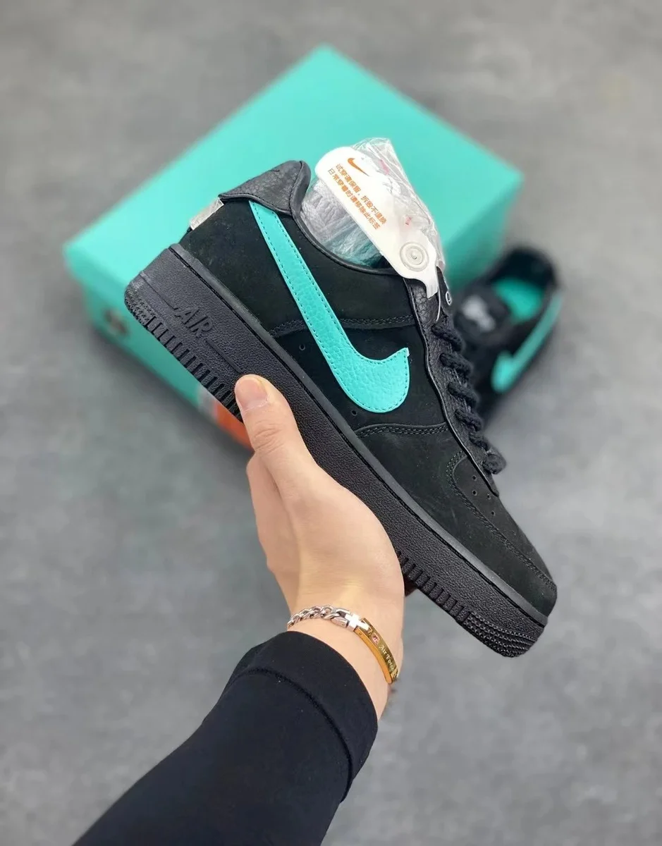 Nike Nike Air Force 1 Black/Tiffany Blue Sneakers Black - 1