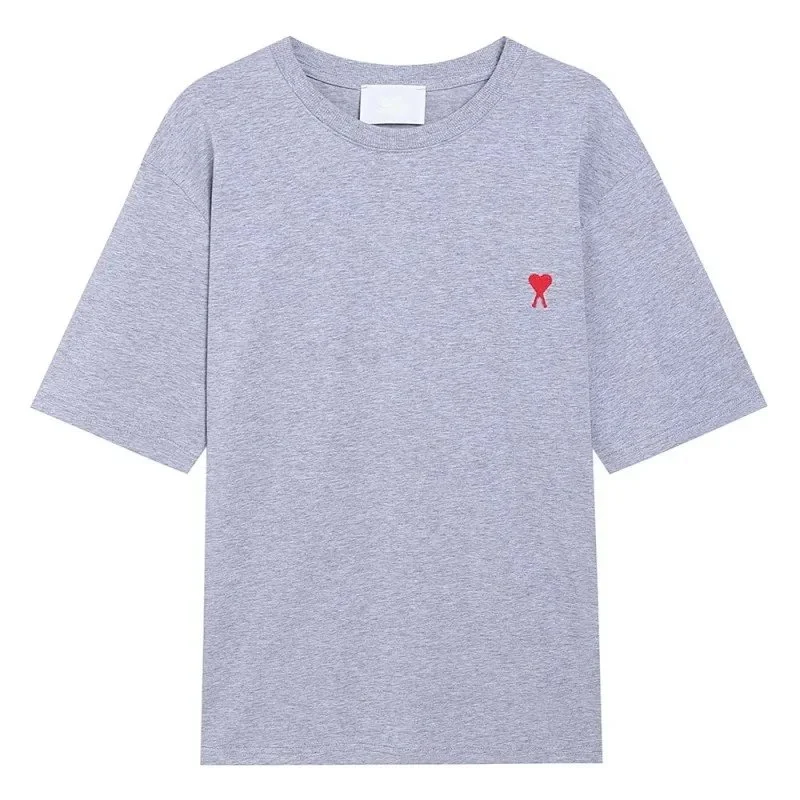Ami Paris Ami Paris Ami de Coeur Grey Heart T-Shirt Grey - 1