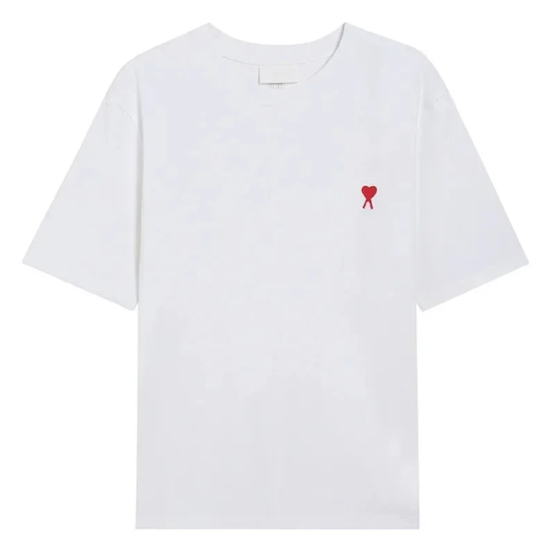 Ami Paris AMI White Heart Logo T-Shirt White - 1