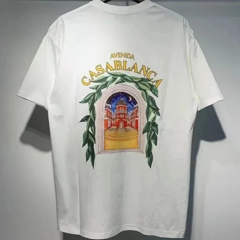 Other White Casablanca T-Shirt with Avenida Print White - 1