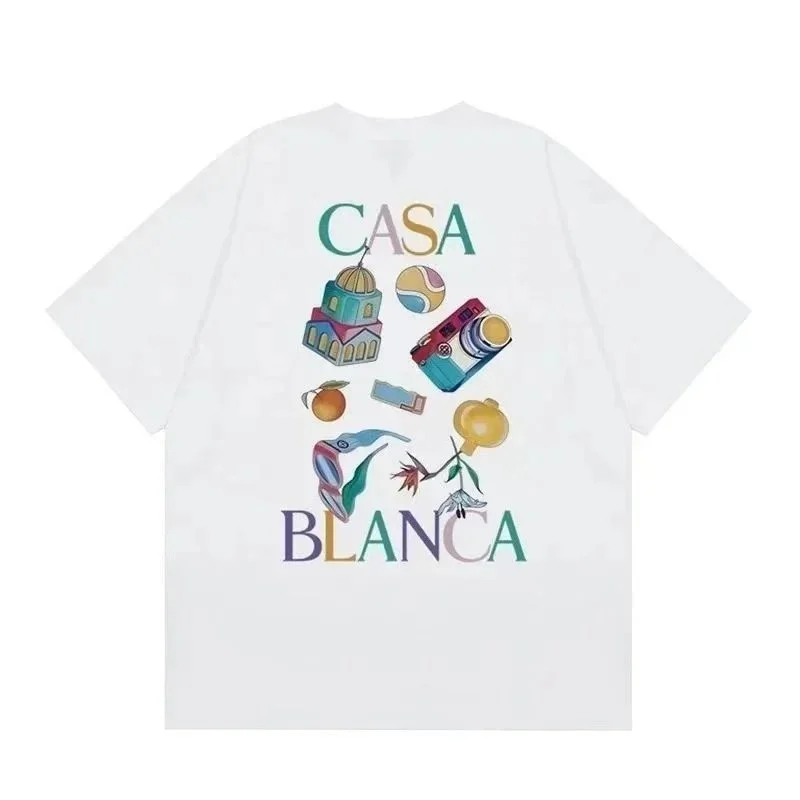 Other Casa Blanca Colorful Print T-Shirt White White - 1