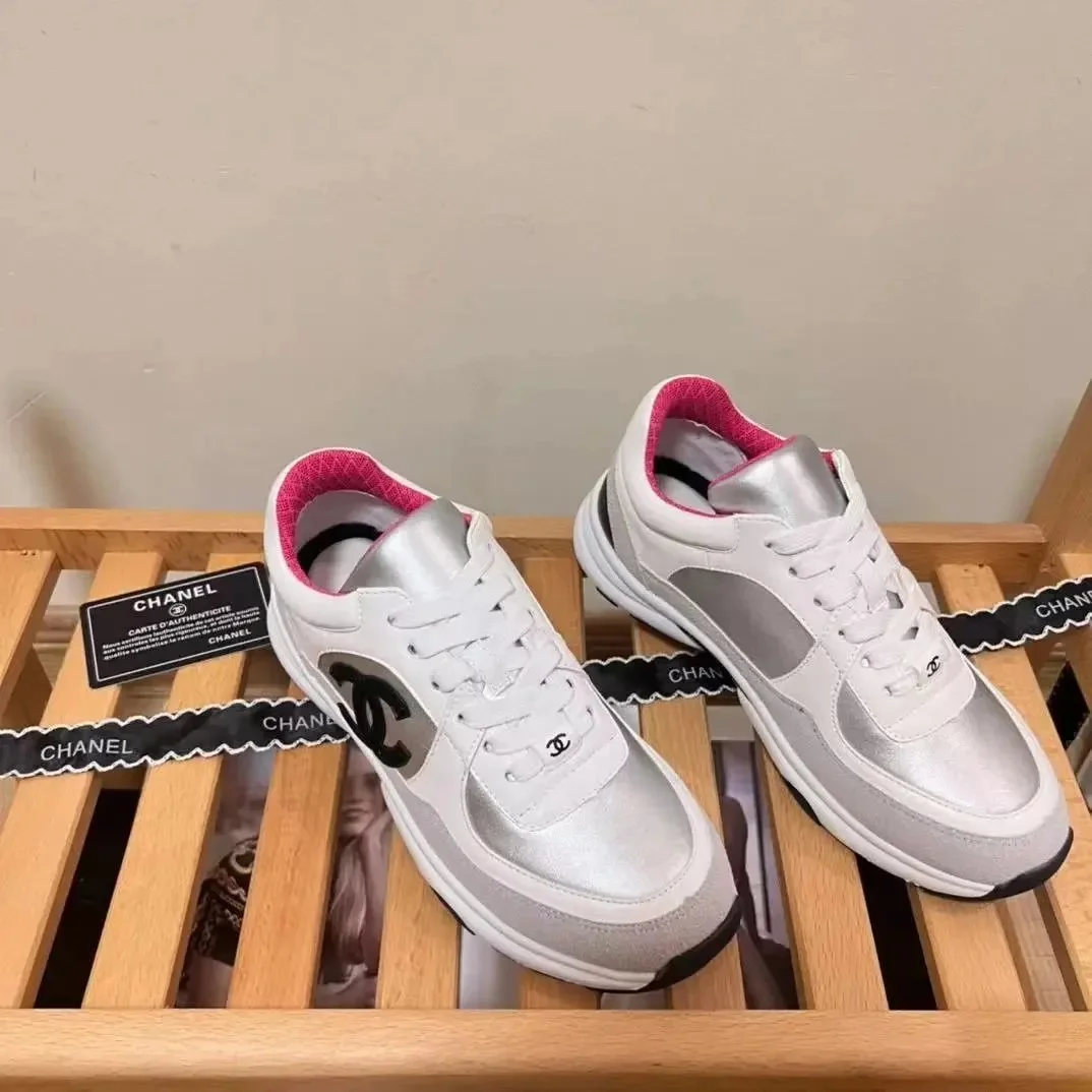 Chanel Chanel Run Chanel White/Silver Sneakers Silver