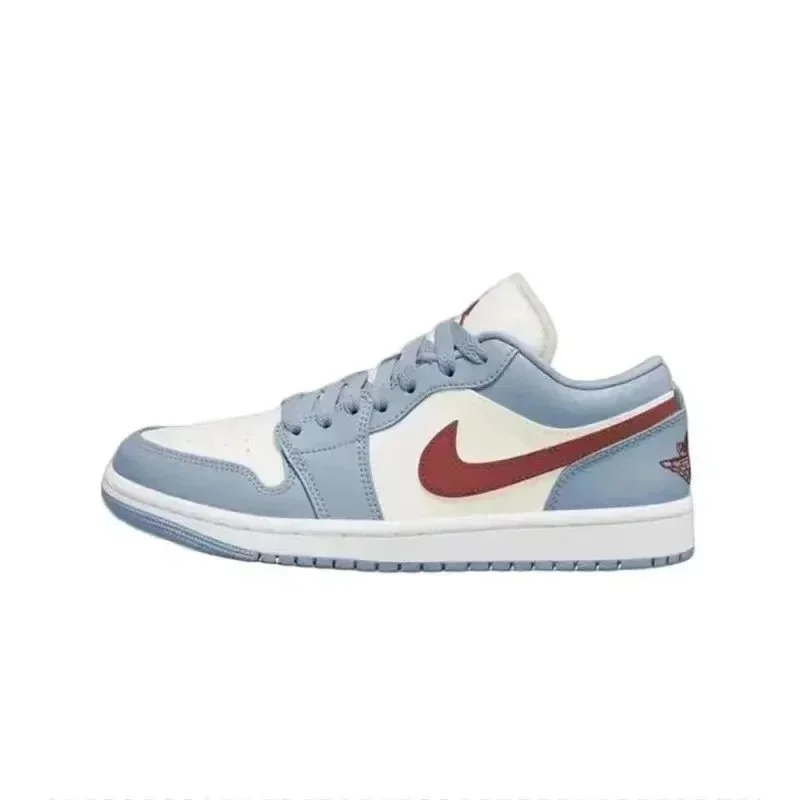 Jordan Nike Air Jordan 1 Low White Blue Red Sneakers White - 1