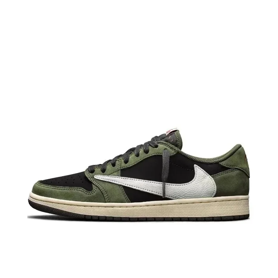 Jordan Nike Air Jordan 1 Low Green Black White Sneakers Green - 1