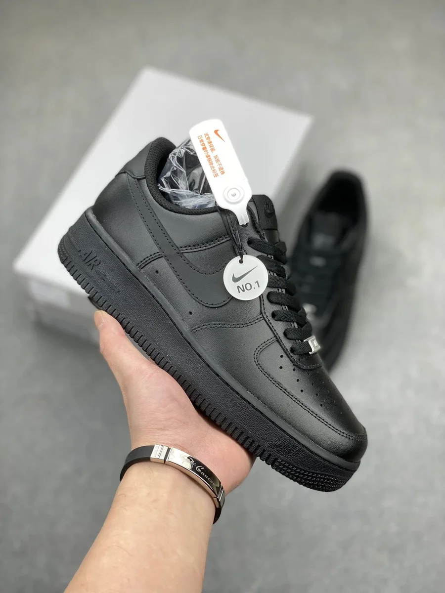 Nike Nike Air Force 1 Black Triple Black Sneakers Black - 1