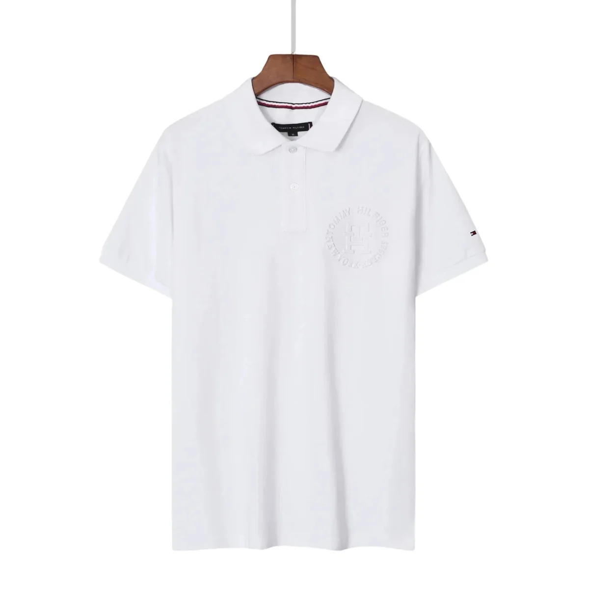 Tommy Hilfiger Tommy Hilfiger White Embroidered Polo Shirt White - 1