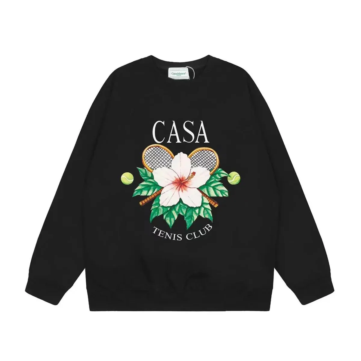 Other Black CASA Tennis Club Print Sweatshirt Black - 1