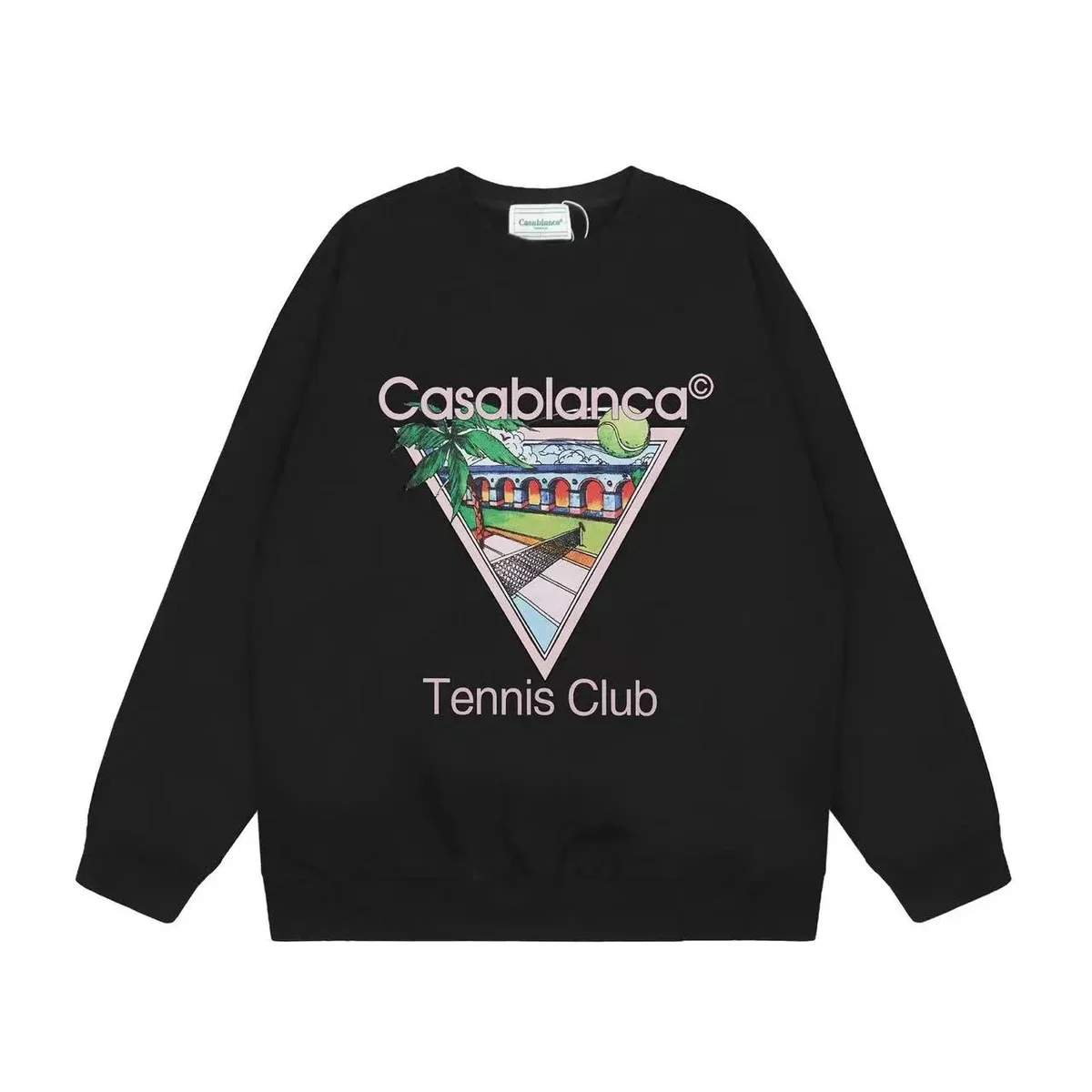 Casablanca Casablanca Tennis Club Black Graphic Sweatshirt Black - 1