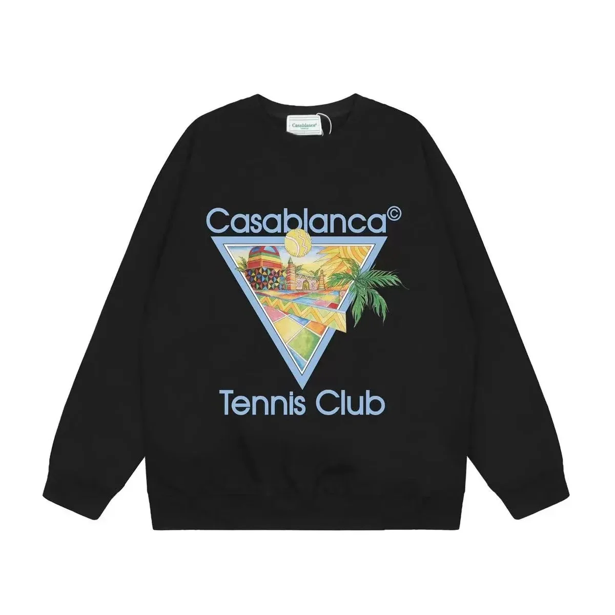 Casablanca Casablanca Tennis Club Black Graphic Sweatshirt Black - 1