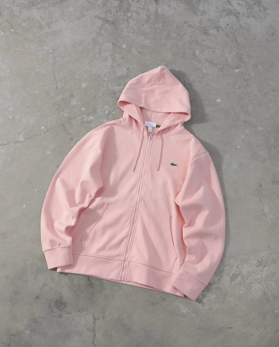 Lacoste Lacoste L.12.12 Pink Zip-Up Hoodie Pink - 1