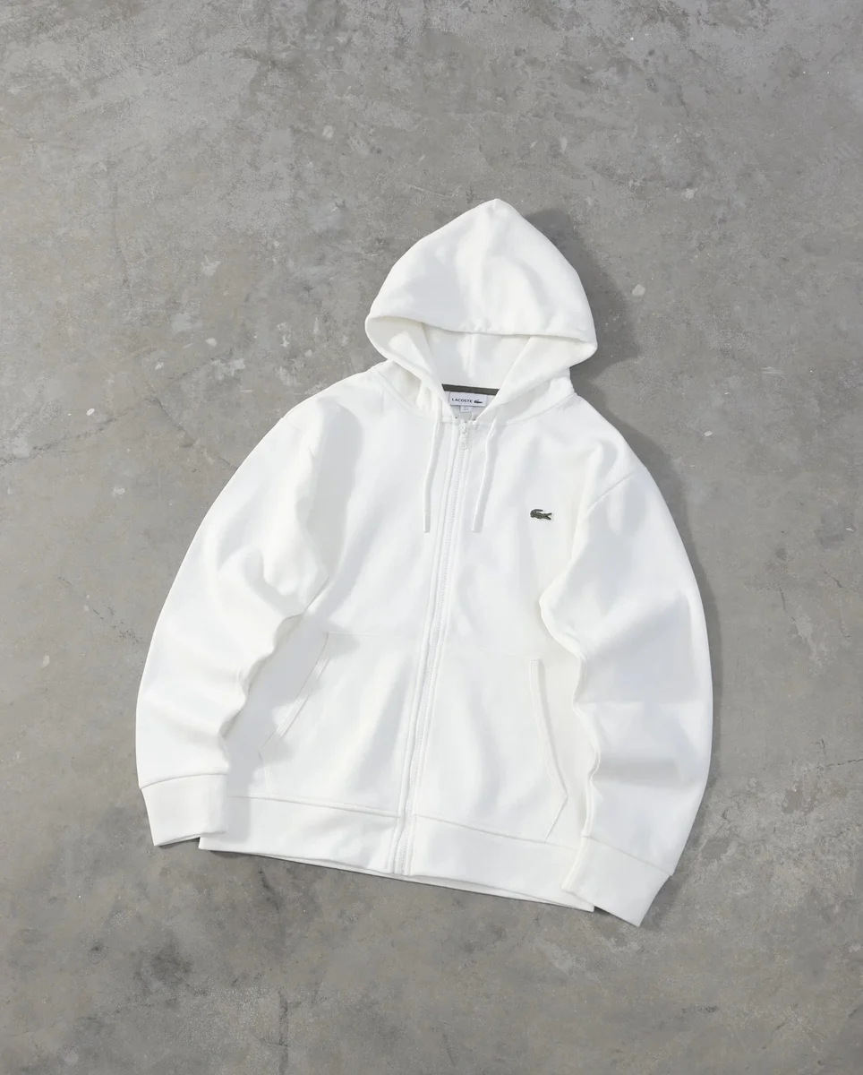 Lacoste Lacoste L.12.12 Zip-Up Hoodie White White - 1