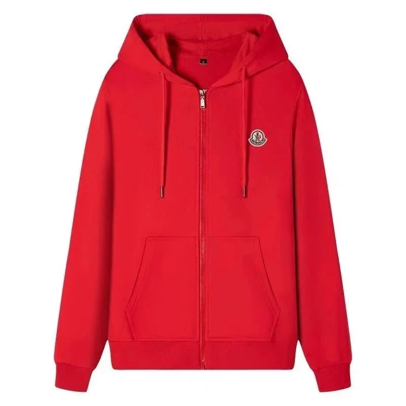 Moncler Maya Red Zip-Up Hoodie