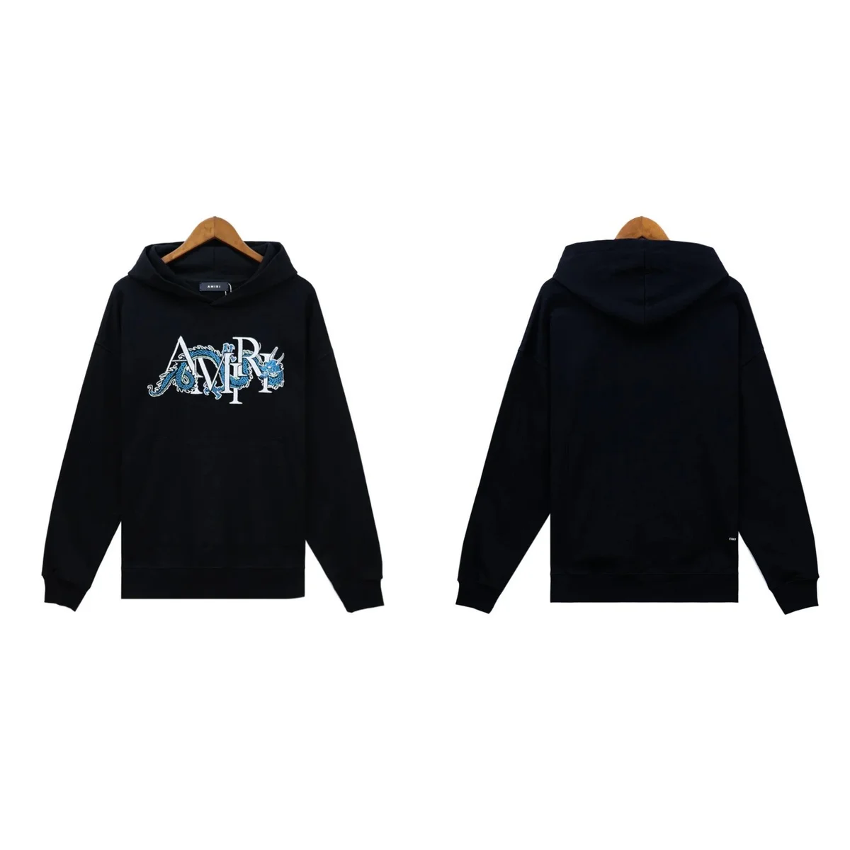Amiri Amiri Dragon Hoodie Black Cotton Sweatshirt Black - 1