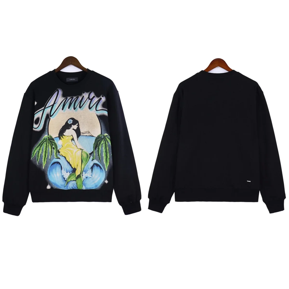 Amiri Amiri Mermaid Print Black Sweatshirt Black - 1