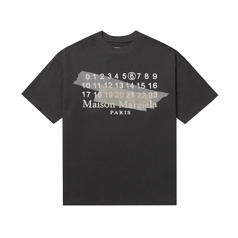 Maison Margiela Maison Margiela Black Number Print T-Shirt Black - 1