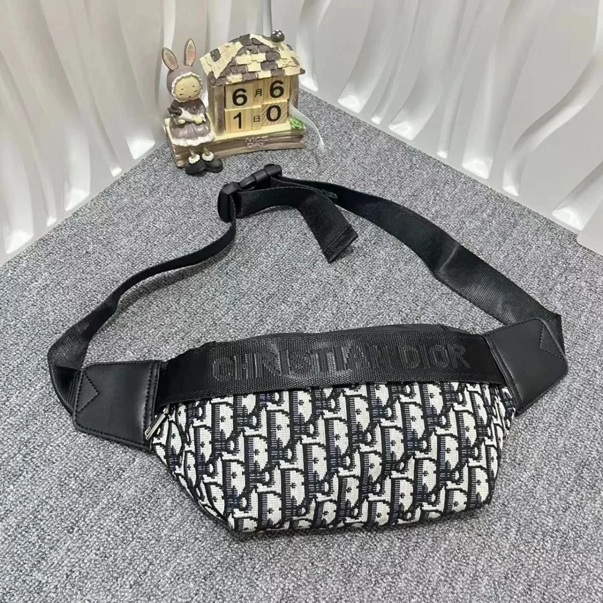 Dior Dior Oblique Belt Bag Black/White Canvas Black - 1