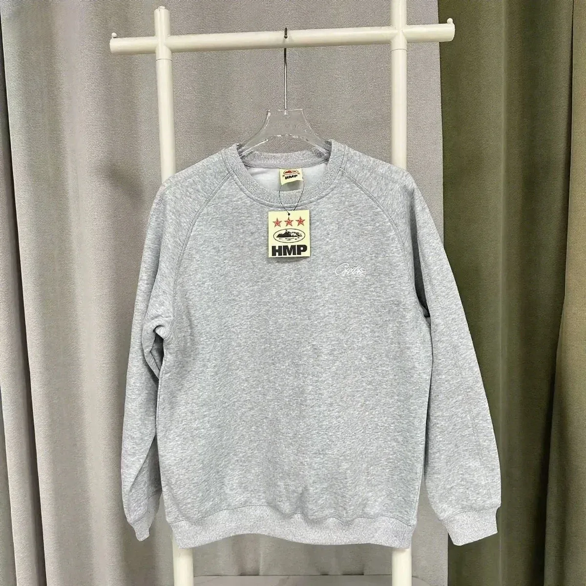 Corteiz HMP Grey Melange Crewneck Sweatshirt Grey - 1
